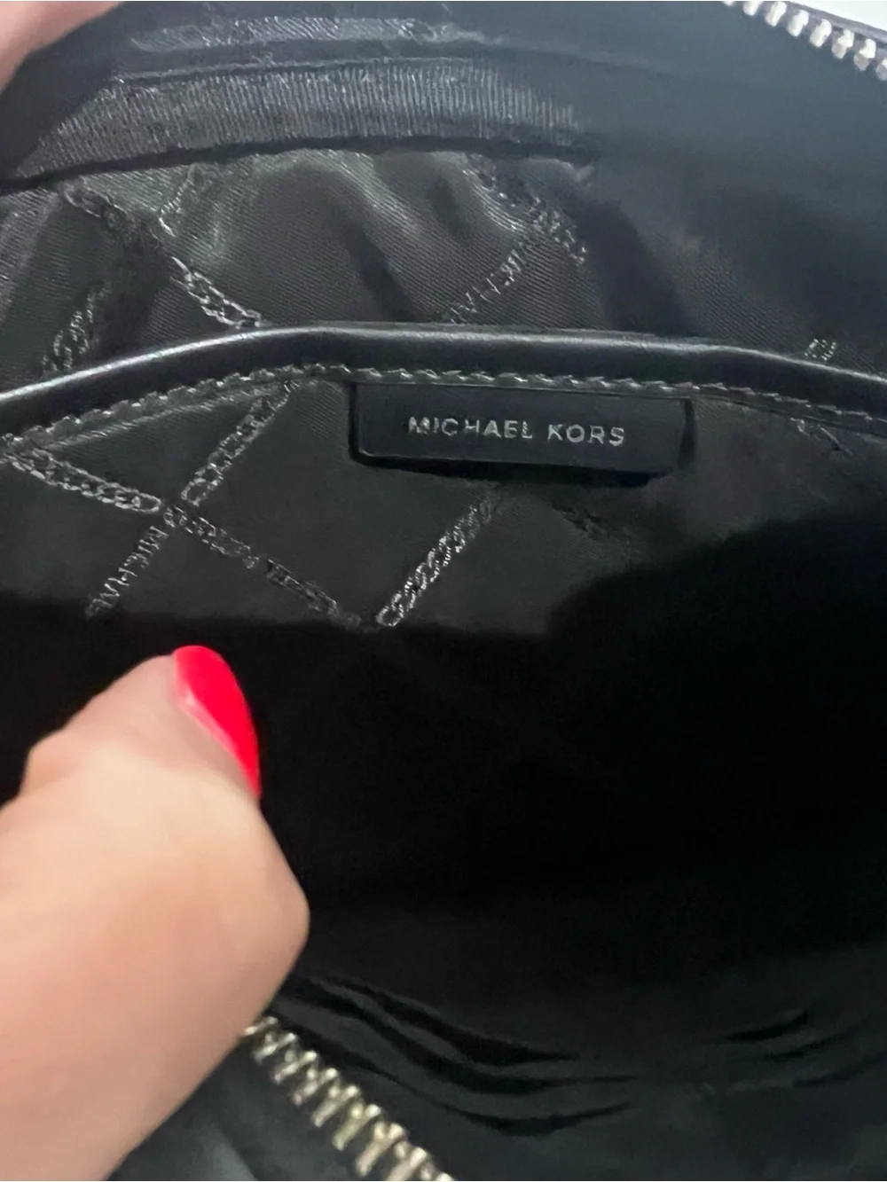 Michael Kors Black Pebbled Leather Camera Bag